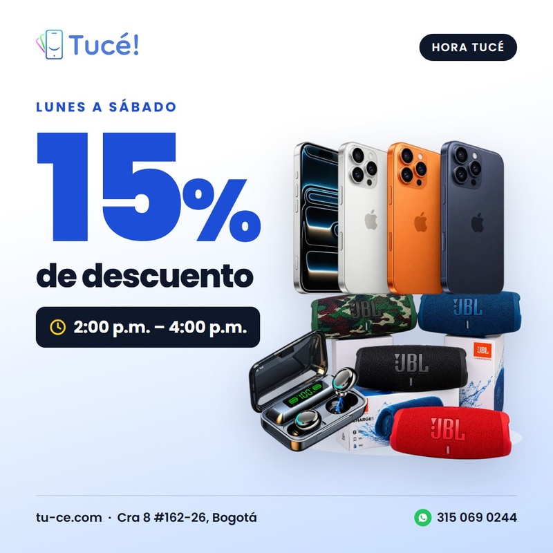 Hora Tucé: 15% de descuento