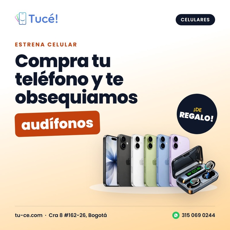 Compra tu teléfono y te obsequiamos audífonos